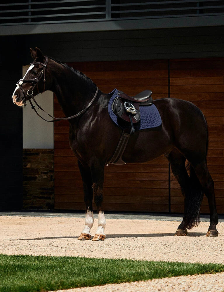 Suede Elite Air-Tec Jump Saddle Pad - Navy