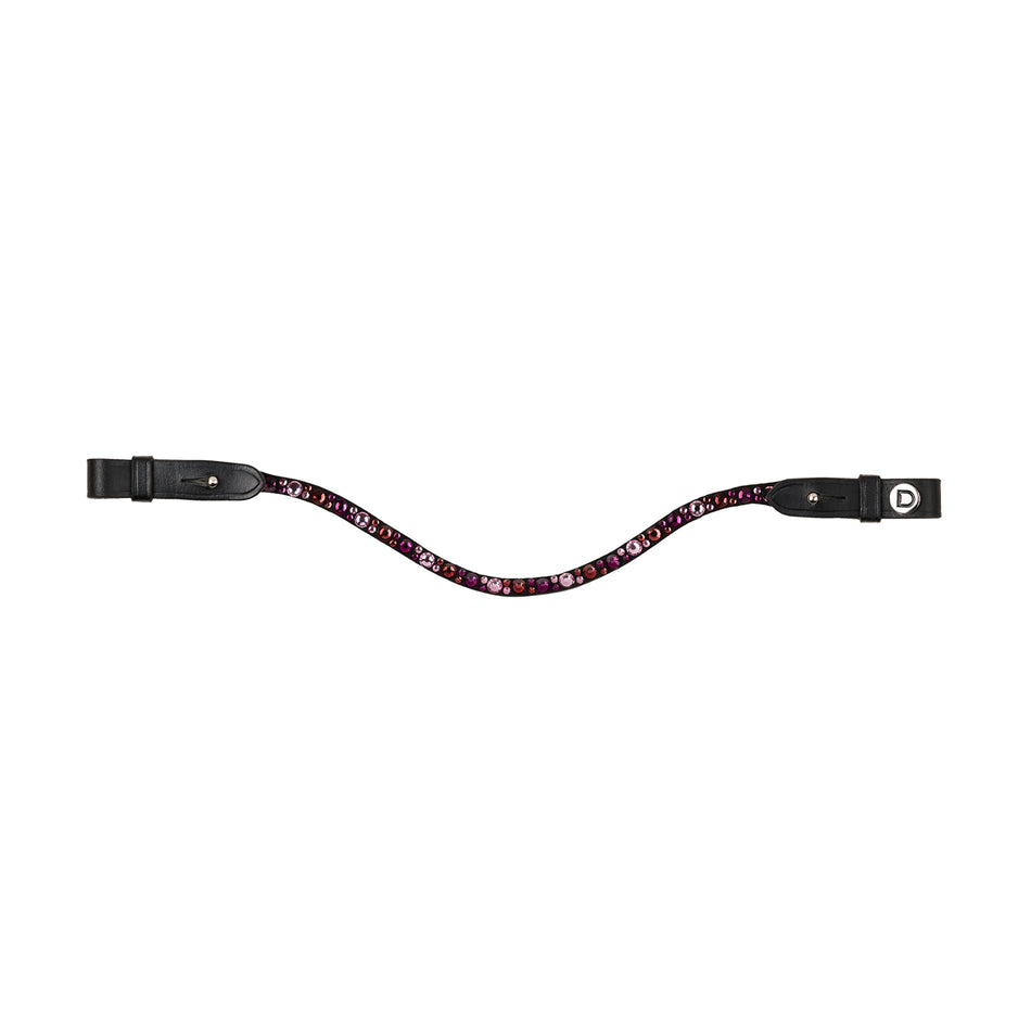 Ombre Diamante Browband - Burgundy