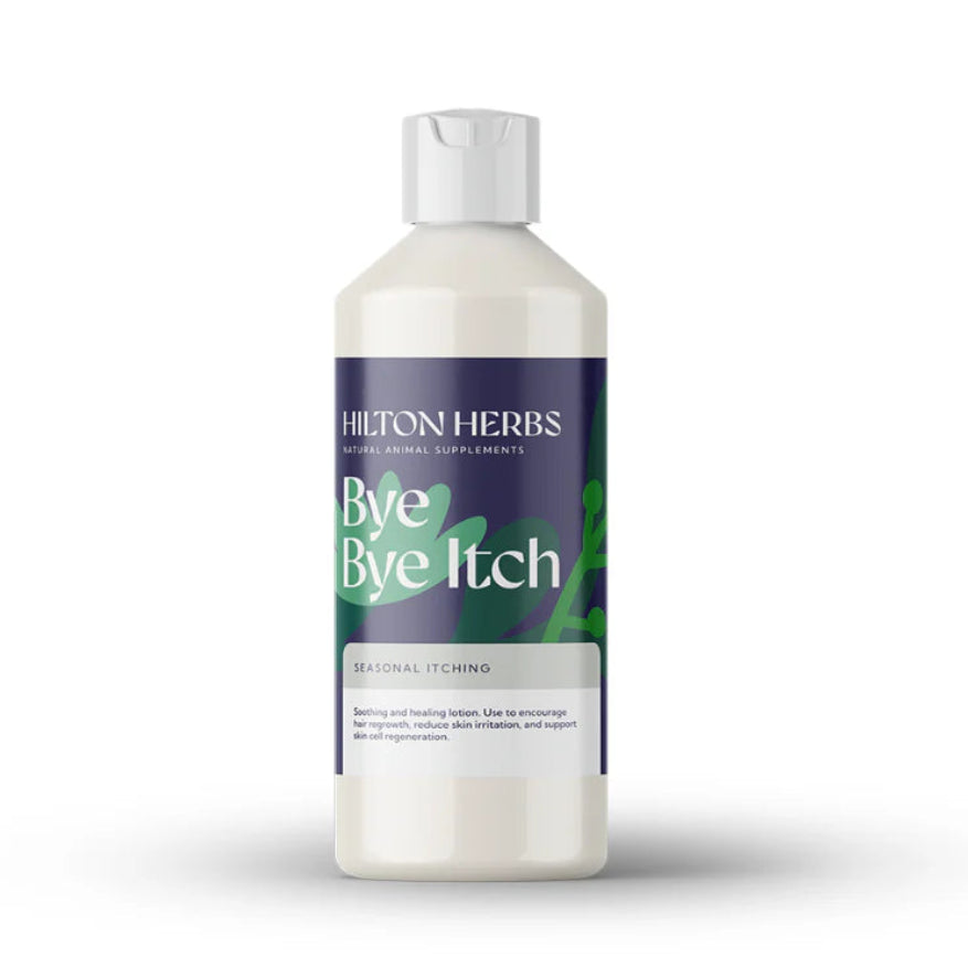 Bottle of Hilton Herbs Bye Bye Itch product on a white background