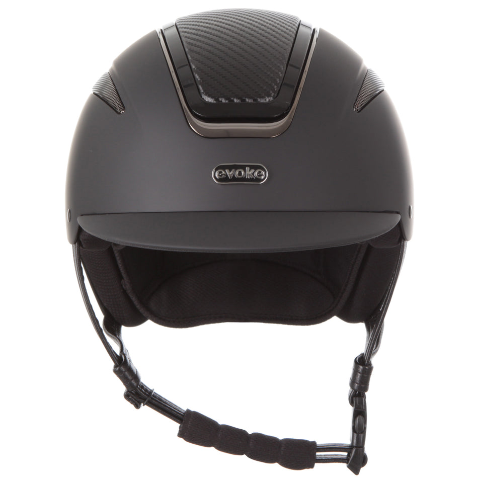 Callisto Classic Peak Riding Hat - Black Carbon