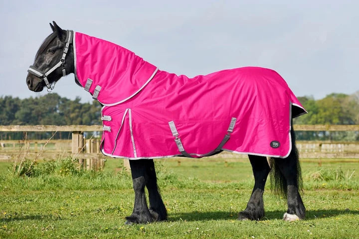 Firefoot Detachable Neck Turnout Rug - 50g - Hot Pink