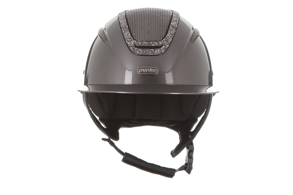 Elara Wide Peak Metallic Graphite Marcasite Crystal Frame