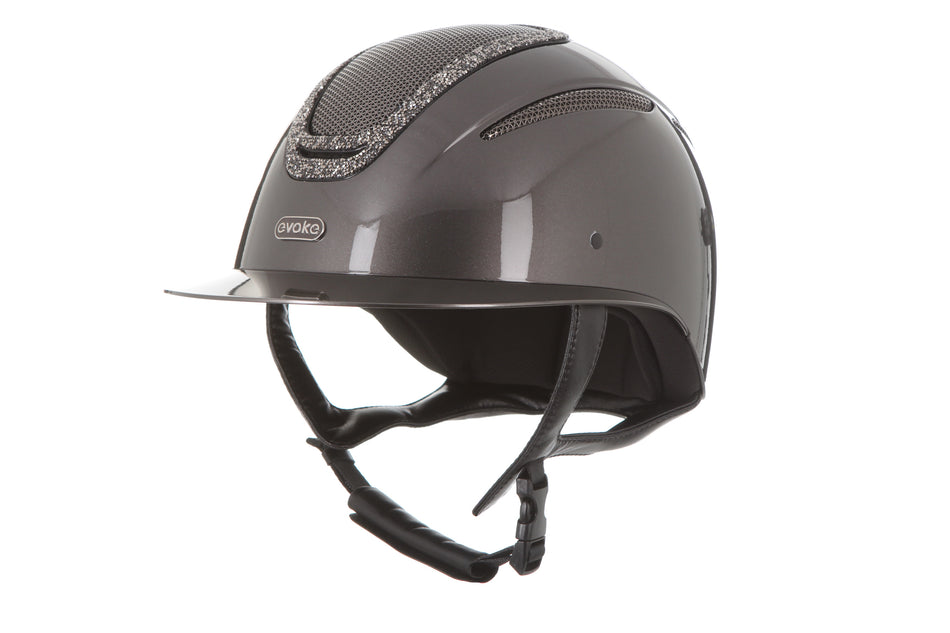 Elara Wide Peak Metallic Graphite Marcasite Crystal Frame
