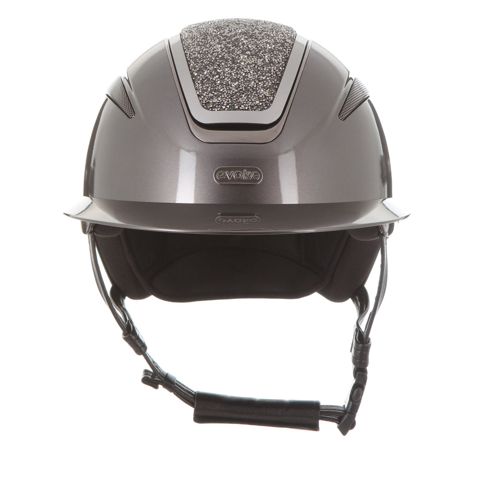 Callisto Wide Peak Riding Hat - Metallic Graphite Crystal