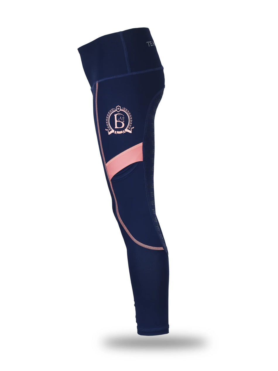 Kids Rose & Navy Leggings