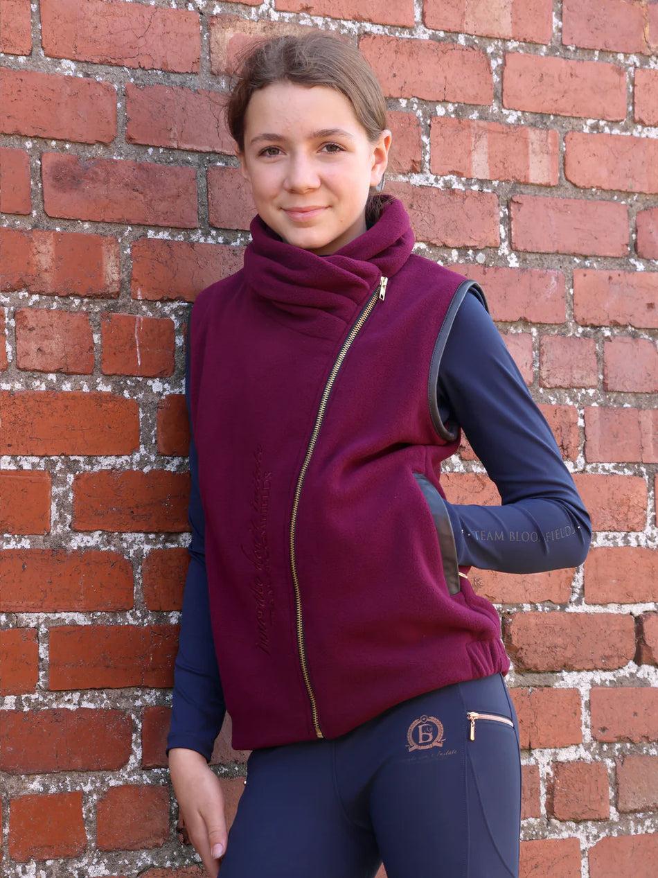 Sienna Country Fleece Gilet - Mulberry
