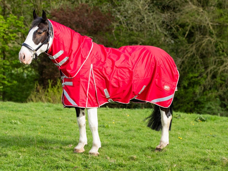 WIDE FIT 0g Detachable Neck Turnout Rug - Red